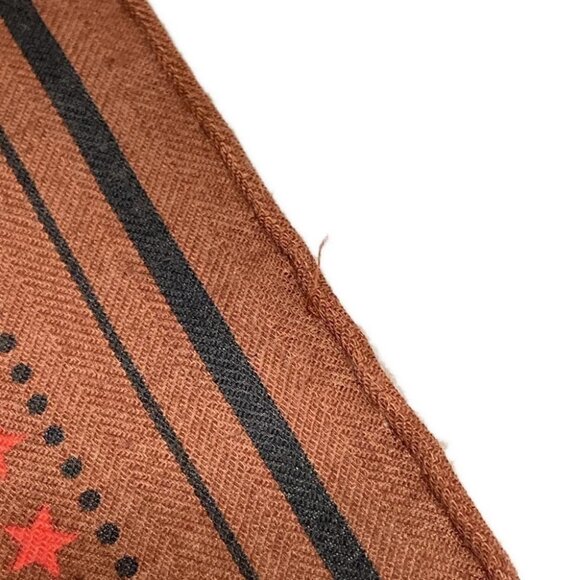 HERMES Carre Geant, Carres 140 - Dark Brown Cream Multi Cashmere Silk Scarf - Picture 6 of 7